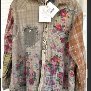 Magnolia Pearl Multicolor Patchwork Shirt